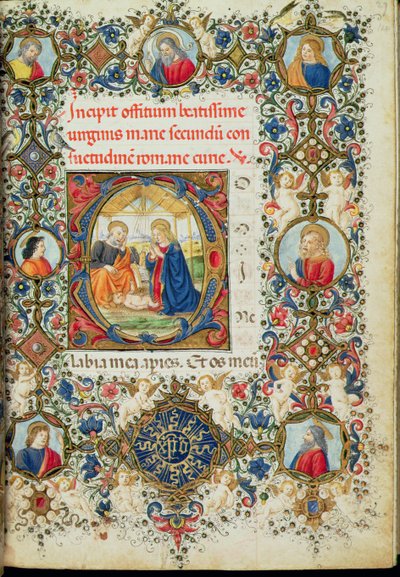 Adoration of the Christ Child, from a Book of Hours, Italian by Italian School