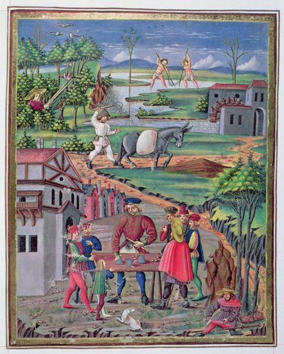 Work and Play in the Countryside by Italian School