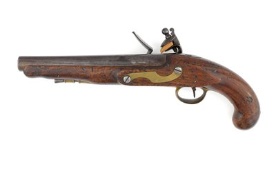 Pattern 1796 flintlock pistol for heavy dragoons, variation with ramrod pipe and Ordnance pattern lock, c.1800 by Italian School