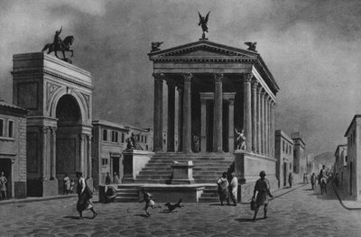 Pompeii: Temple and Street of Fortuna by Italian School