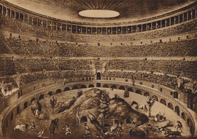 Rome: Interior of the Colosseum, Historical Reconstruction by Italian School
