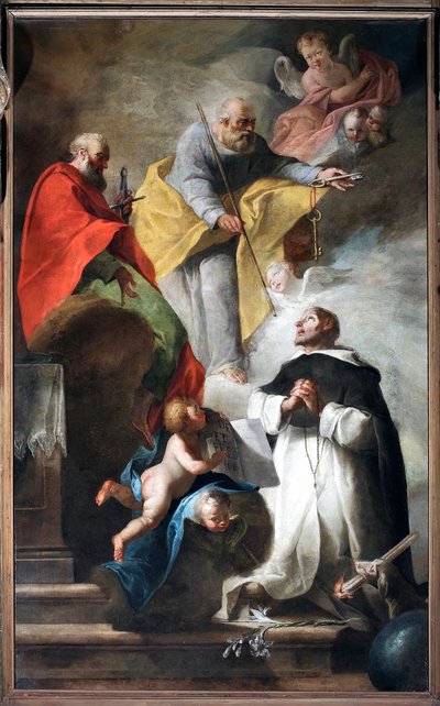 Saint Dominic Receiving the Stick of Pilgrim and the Book Inscribed 