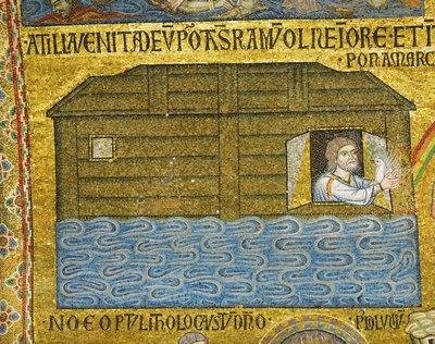 The Dove Returns to the Ark, a Green Twig in Her Beak by Italian School
