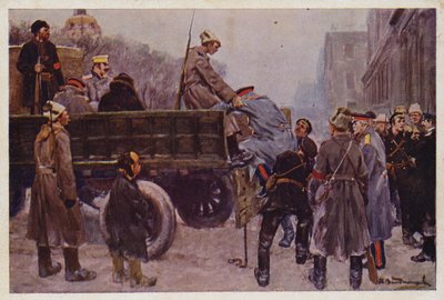 Arrest of Russian generals during the February Revolution of 1917 by Ivan Alexeyevich (after) Vladimirov