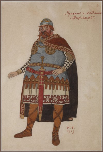 Costume Design for the Opera Ruslan and Lyudmila by M. Glinka by Ivan Yakovlevich Bilibin