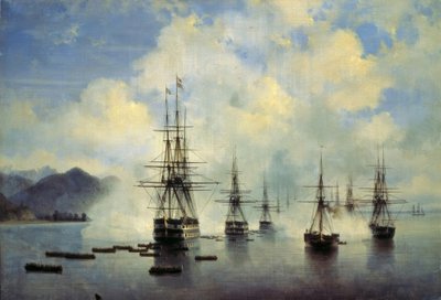 The Landing of General N. Raewski at Subaschi in July 1839 by Ivan Konstantinovich Aivazovsky