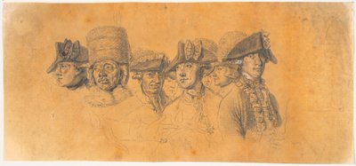 Preliminary Work for the Engraving: Frederick the Great Riding Home After a Review at Potsdam by J.F. Clemens