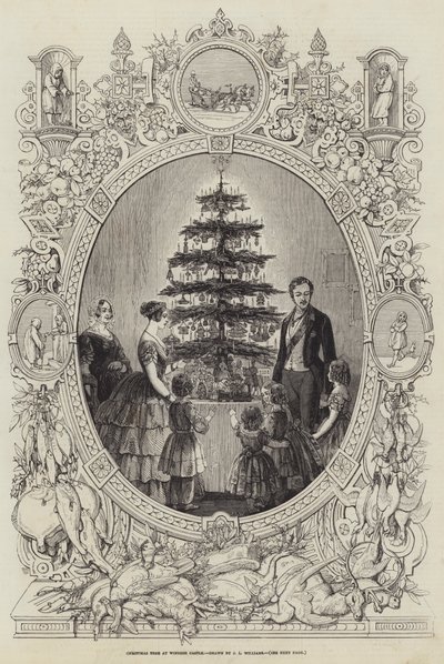 Christmas Tree at Windsor Castle by J.L. Williams