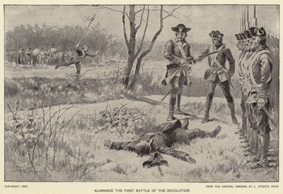 Alamance the First Battle of the Revolution by J. (after) Steeple Davis