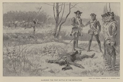 Alamance, the First Battle of the Revolution by J. (after) Steeple Davis