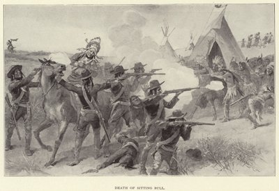Death of Sitting Bull by J. (after) Steeple Davis
