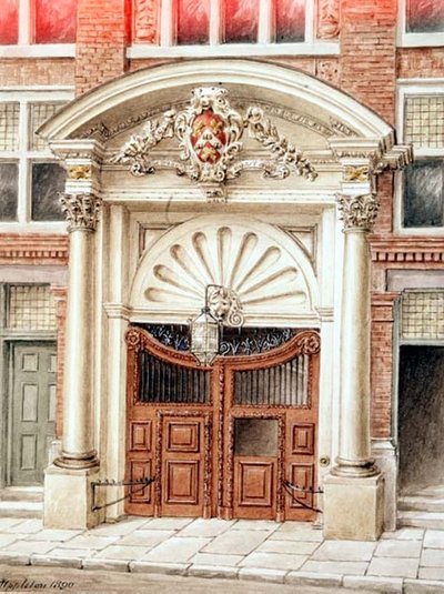Gateway to Brewers Hall in Addle Street, City of London by J. Appleton