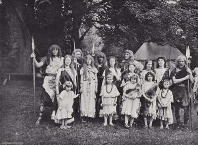The Sherborne Pageant, an English Chieftain, Tribesmen, and Families by J. Benjamin Stone