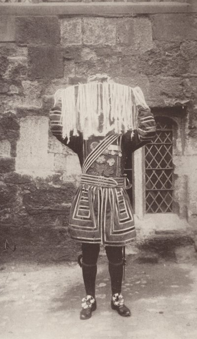 The Yeoman of the Guard carrying the silver dish with the purses containing the Maundy money by J. Benjamin Stone