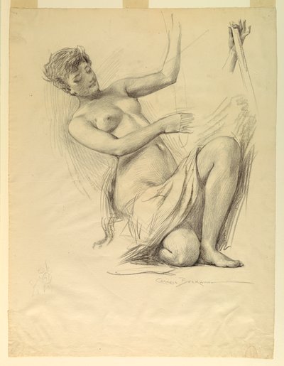 Figure Study, Possibly for Dome of Manufactures and Liberal Arts Building, World