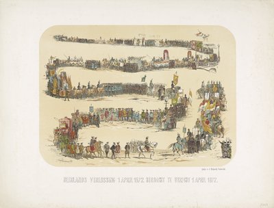 Netherlands Liberation April 1, 1572. Commemorated in Utrecht April 1, 1872 (title on object) by J. Nikerk