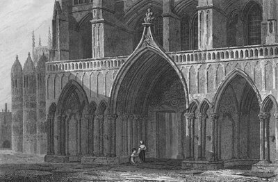 Westminster Abbey, North Porch, with part of Henry the 7th Chapel by John Preston Neale