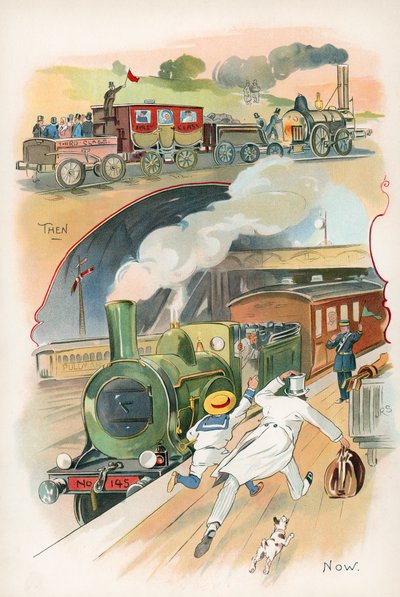 Trains Then and Now by J. R. Sinclair