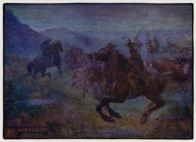 Raid in the Anglo-Scottish Borders by Border Reivers, Early 16th Century by J. R. Skelton