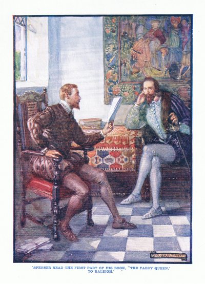 Spenser read the first part of his book The Faery Queen to Raleigh by J. R. Skelton