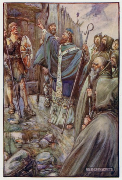 St Columba Made the Sign of the Cross, and the Great Gates Opened Wide by J. R. Skelton