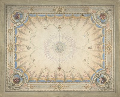 Ceiling Design for the Boudoir, Ardgowan by J. S. Pearse.