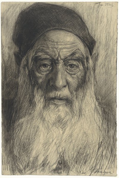 Head of an Old Man with Beard, in Tangier by Jac van Looij