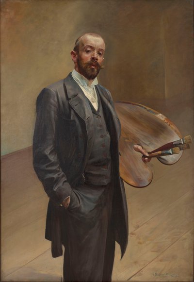 Self-Portrait with Palette by Jacek Malczewski