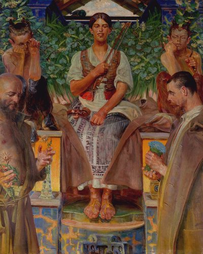 Homage to Art and the Muse by Jacek Malczewski