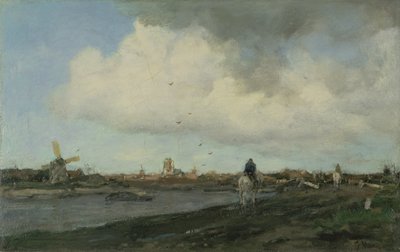 Landscape with Windmills by Jacob Henricus or Hendricus Maris