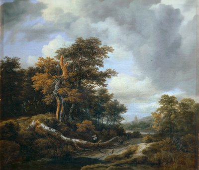 Entrance to a Wood by Jacob Isaaksz. or Isaacksz. van Ruisdael