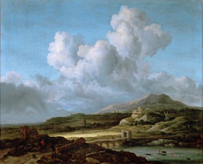 The Sunbeam by Jacob Isaaksz. or Isaacksz. van Ruisdael