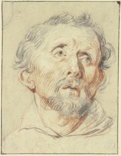Old Man from the Front, Looking Upwards by Jacob Jordaens