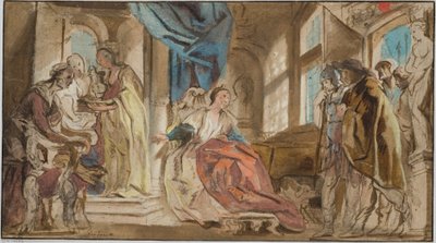 Telemachus Leading Theoklymenus before His Mother Penelope by Jacob Jordaens