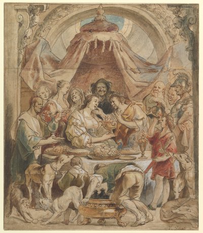 The Banquet of Anthony and Cleopatra by Jacob Jordaens