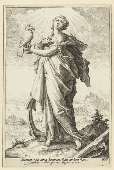 Hope (Spes) by Jacob Matham (attributed to)