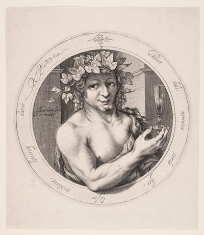 Bacchus, plate 2 from Series of Three Gods by Jacob Matham
