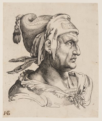 Bust of a Man in Profile by Jacob Matham