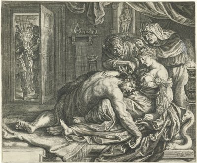 Samson and Delilah by Jacob Matham