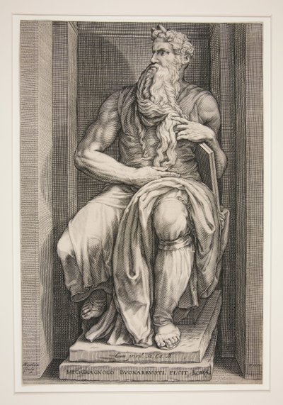 Statue of Moses from the Tomb of Julius II by Jacob Matham