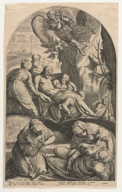 The Disciples of Christ Carrying His Body to the Tomb, 1594 by Jacob Matham