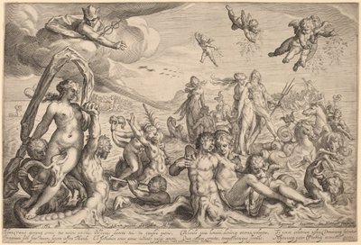 The Triumph of Neptune and Thetis by Jacob Matham, after Bartholomaeus Spranger