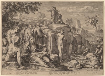 Perseus and Andromeda by Jacob Matham after Hendrik Goltzius