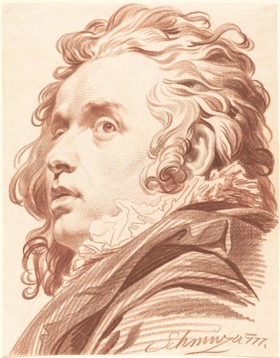 A Young Man with Flowing Hair by Jacob Matthias Schmutzer