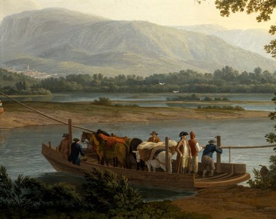 Ferry on Sele by Jacob Philippe Hackert