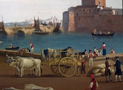 View of the Port of Taranto in Italy by Jacob Philippe Hackert