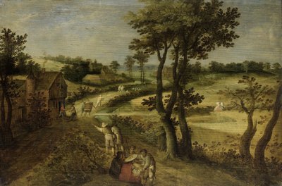 Landscape with Corn Fields by Jacob Savery (II) (attributed to)