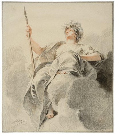 Minerva Seated on a Cloud by Jacob de Wit