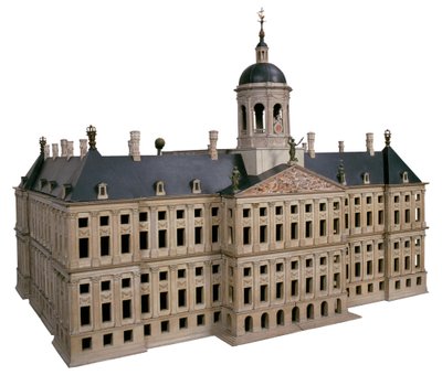 Vigilance. Statue at the model of the new town hall on the Dam. by Jacob van Campen