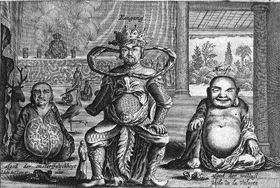 Chinese Gods Including Shou-hsing, the God of Longevity, from an Account of a Dutch Embassy to China by Jacob van Meurs